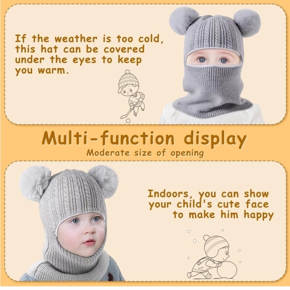 Set 2 winter hats for Toddlers/children - Picture 3 of 10